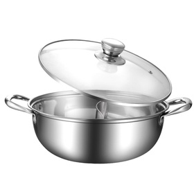 Edelstahl Hot-Pot-Topf mit Deckel 28cm